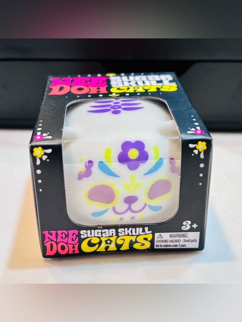 Needoh Sugar Skull Glow in the Dark Cat New